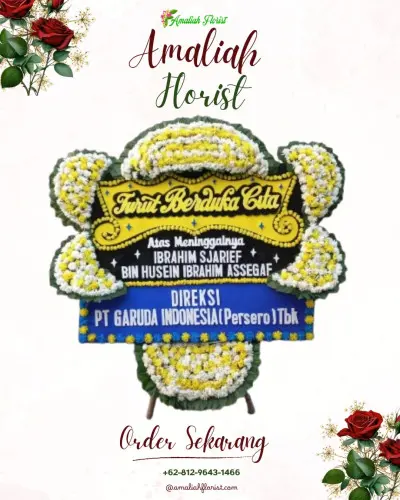 Papan Bunga Duka di Sudajaya Hilir