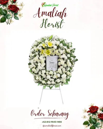 Krans Bunga Duka Cita di Sudajaya Hilir